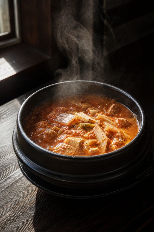 국물 김서림 클로즈업
