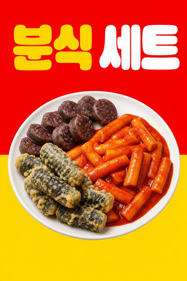 분식 세트 팝 포스터